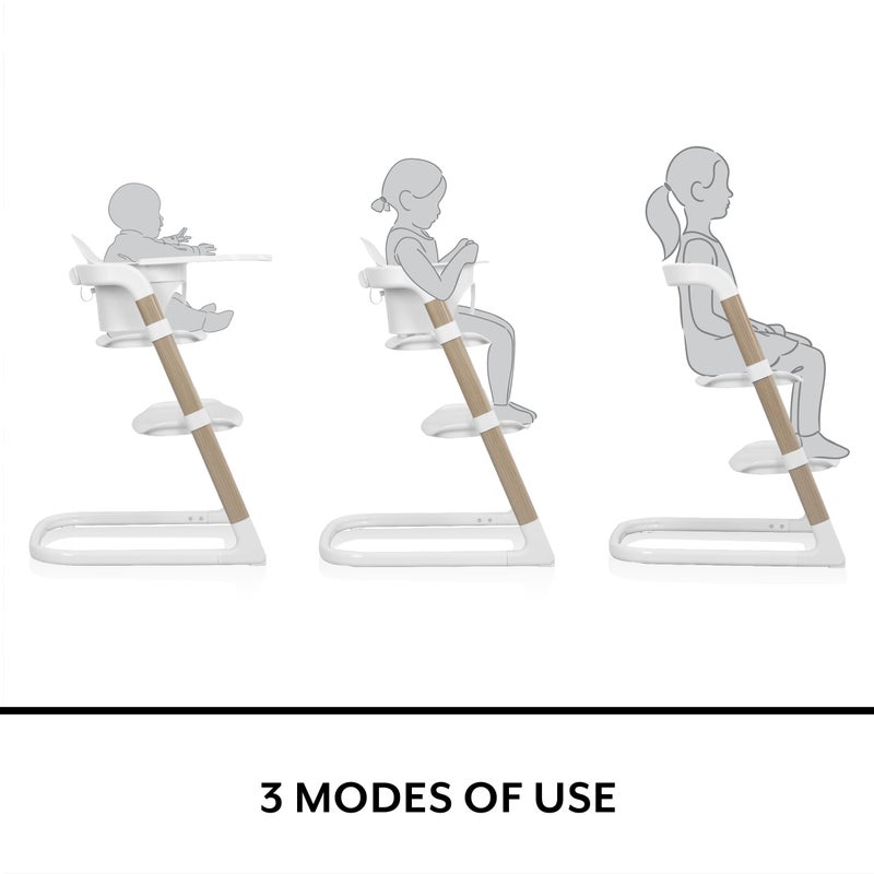 Evenflo RightSeat Multistage High Chair (Sea Salt White) - Image 2