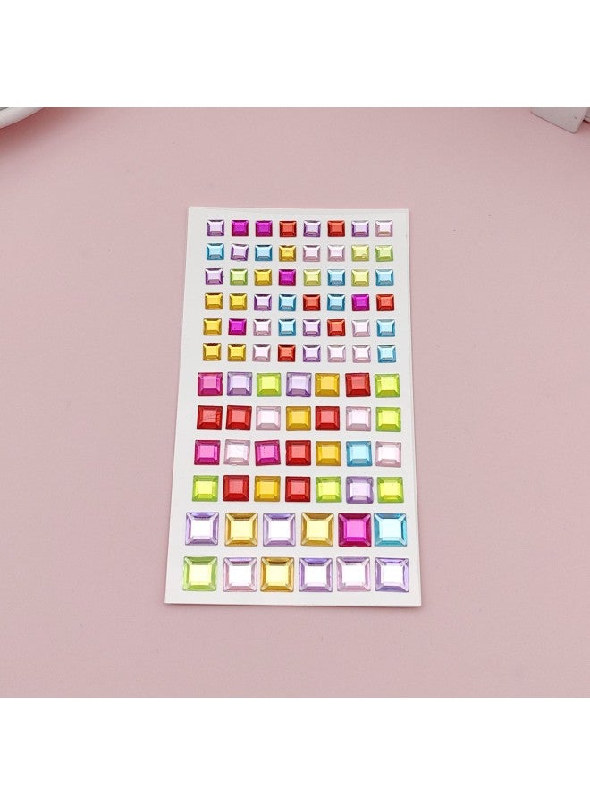Explosions DIY Acrylic Diamond Sticker Photo Frame Decorative Sticker Accessories Material Closed Bag Water Drops Love Piece-Specifications Support Image Upload:Colored Square Diamond Size 7.5*13cm - Image 1