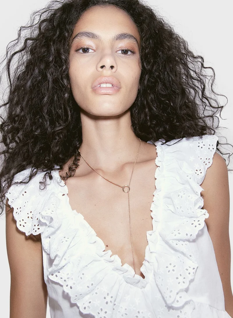 اتش اند ام Frill Trimmed Top