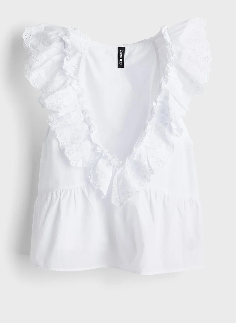 اتش اند ام Frill Trimmed Top