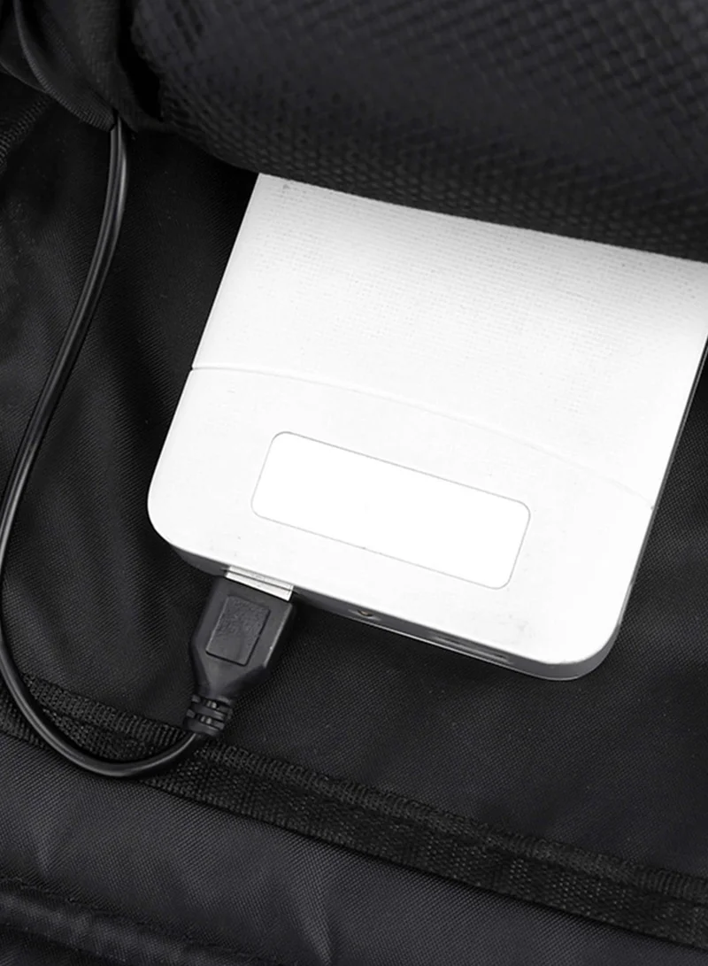 Hike Grey Crossbody Sling Bag Synthetic Water Resistant Unisex Small Shoulder Bag with Built in USB Port for Business Travel Outdoor Shopping, HK2032, Dark Grey  | Best Price UAE