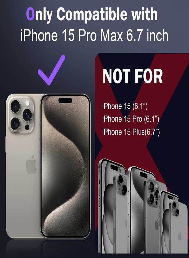 DEERLAMN Case for iPhone 15 Pro Max with Slide Camera Cover+Screen Protector(1 Pack), Rotated Ring Kickstand Military Grade Shockproof Protective Cover 6.7 Inch-Green - Image 2