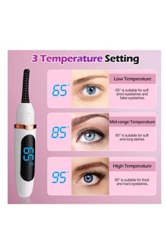 Heated Eyelash Curlers, Electric Eyelash Curler, 8 Seconds Fast Heating, LED Display 3 Temperature Settings, 24 Hours Long Lasting Eyelash Curler Heat, Long Lasting Perfect Eyelashes for Women Girls - pzsku/Z9C5E1C0550084525BDD9Z/45/_/1698646026/1da451f7-a546-4b4f-86da-f645c054433e