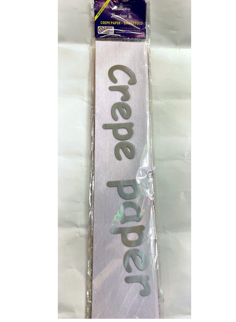 Flamingo ورق كريب طية واحدة 50X120 سم أبيض