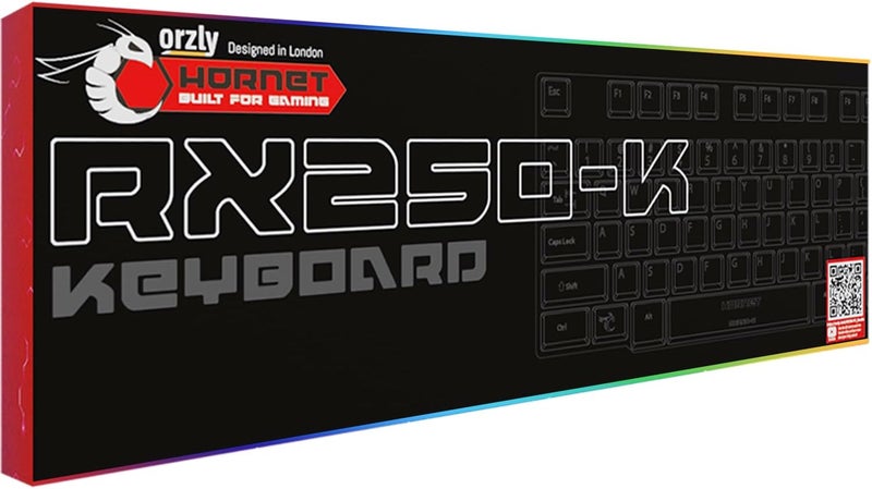 Orzly Gaming Keyboard RGB USB Wired Rainbow Keyboard Designed for PC Gamers, PS4, PS5, Laptop, Xbox, Nintendo Switch, RX-250 Hornet Edition (Black) Brand: - Image 2