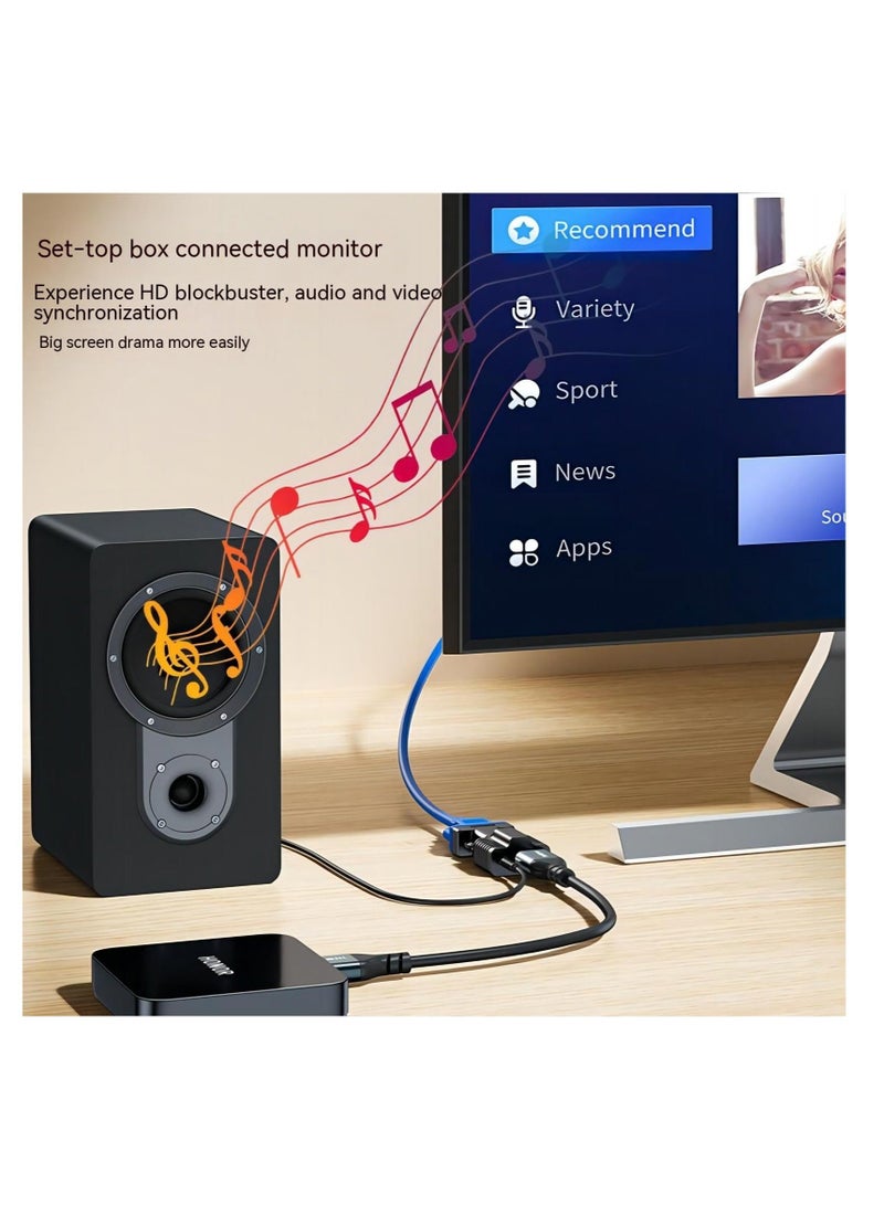 محول HDMI إلى VGA، محول HDMI VGA مناسب لأجهزة الكمبيوتر المحمولة، الكمبيوترات القديمة، الشاشات، أجهزة العرض. محول HDMI إلى 3.5mm للصوت، محولات HDMI إلى VGA - Image 5