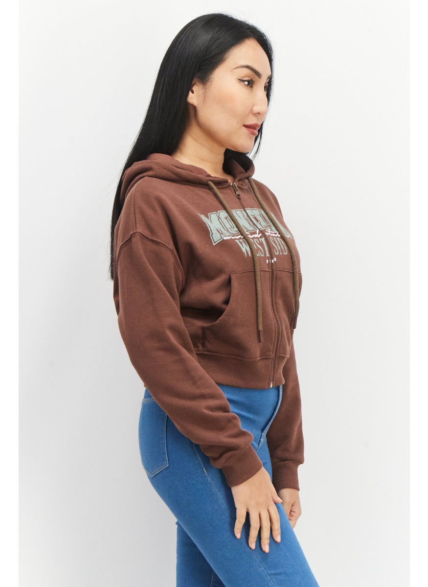 Don't Call Me Jennyfer - Women Hoodie Graphic Print Long Sleeves Sweatshirt, Brown - Image 1