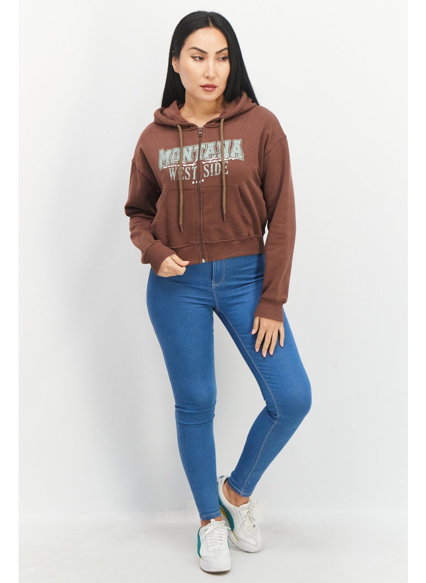 Don't Call Me Jennyfer - Women Hoodie Graphic Print Long Sleeves Sweatshirt, Brown - Image 1