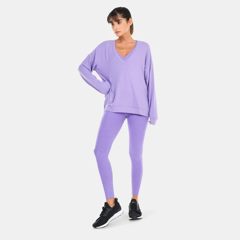 Beyond Yoga Purple Women's Long Weekend Lounge Long Sleeve T-Shirt for Women | Best Price UAE