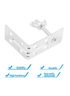 KASTWAVE 4 Pcs Corner Braces, Silver L Brackets for Mounting Shade, Wall Mount Angle Connector Brackets for Wood Bamboo Shelf, Wardrobes, Cabinets with Screws  - Image 5