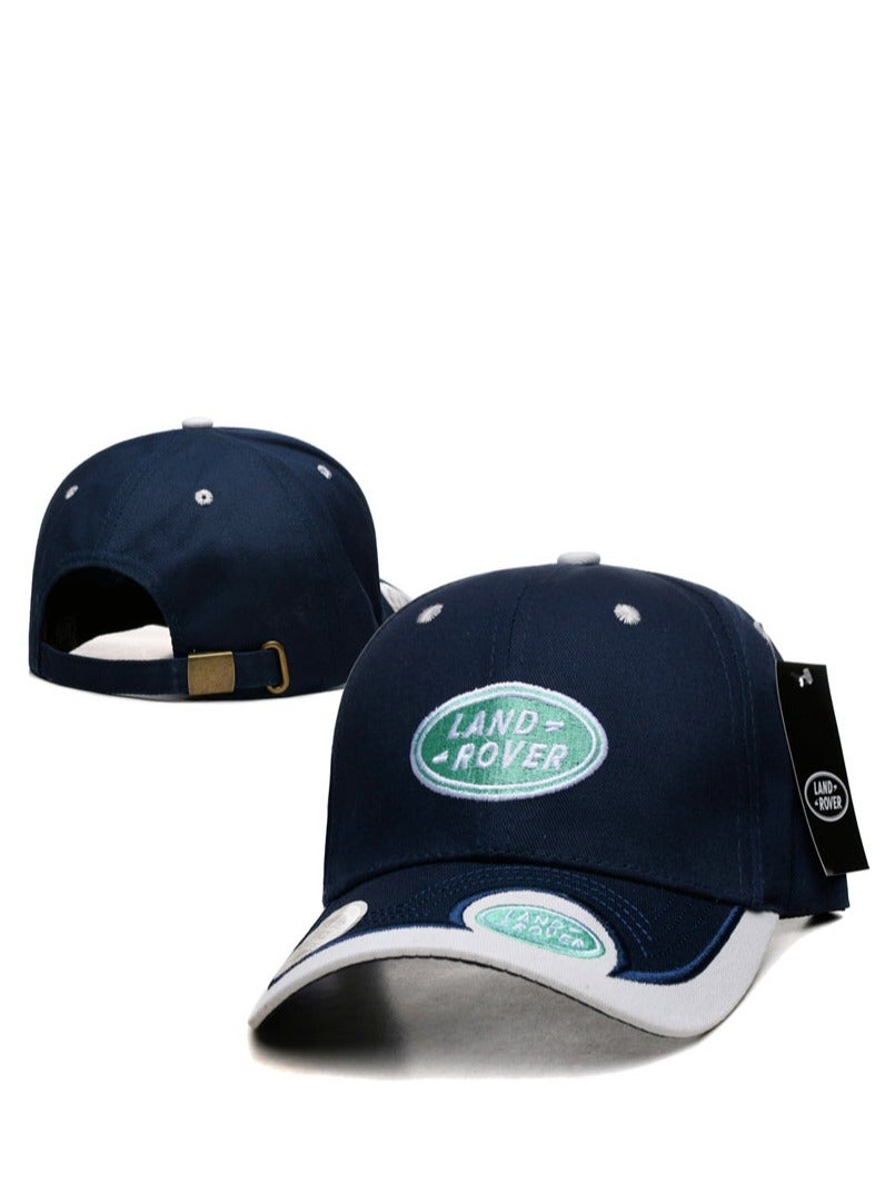 Land Rover Navy Cap: Dual - Tone Brim & Green Emblem