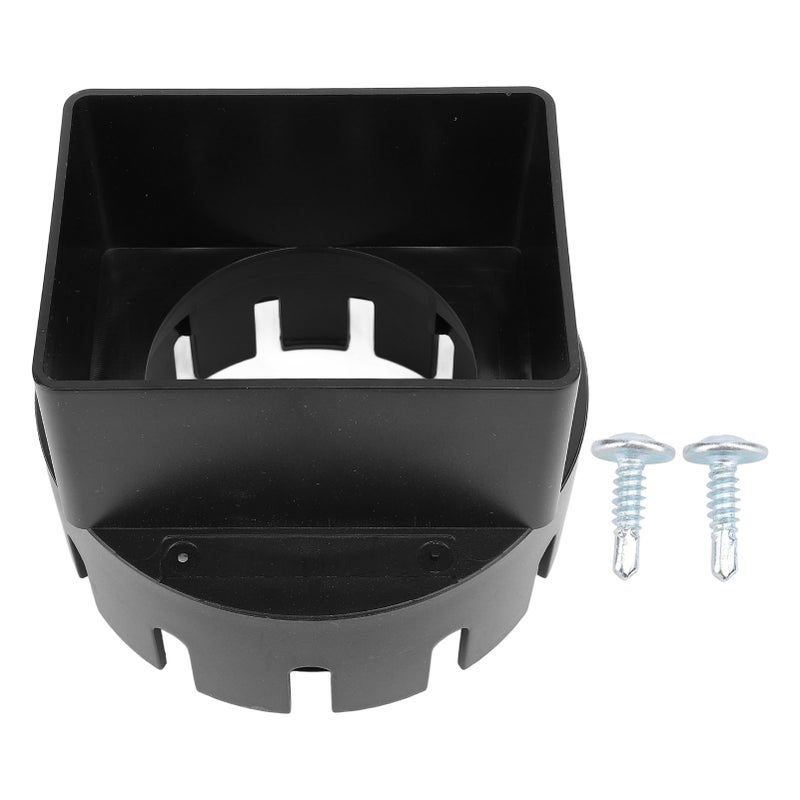 Rain Gutter Downspout Adapter 3x4 Inch PVC Square Rain Gutter to Drain Pipe Adapter for Outdoor Black - Image 1