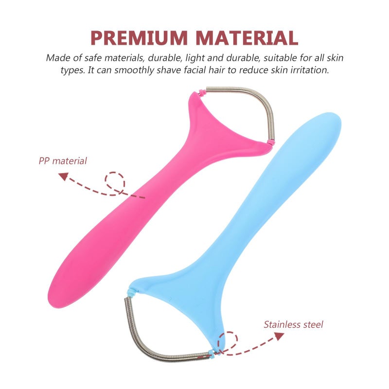 Women Facial Hair Remover Spring Threading Tool For Eyebrows Lip Sensitive Skin 2 Pack - Image 4