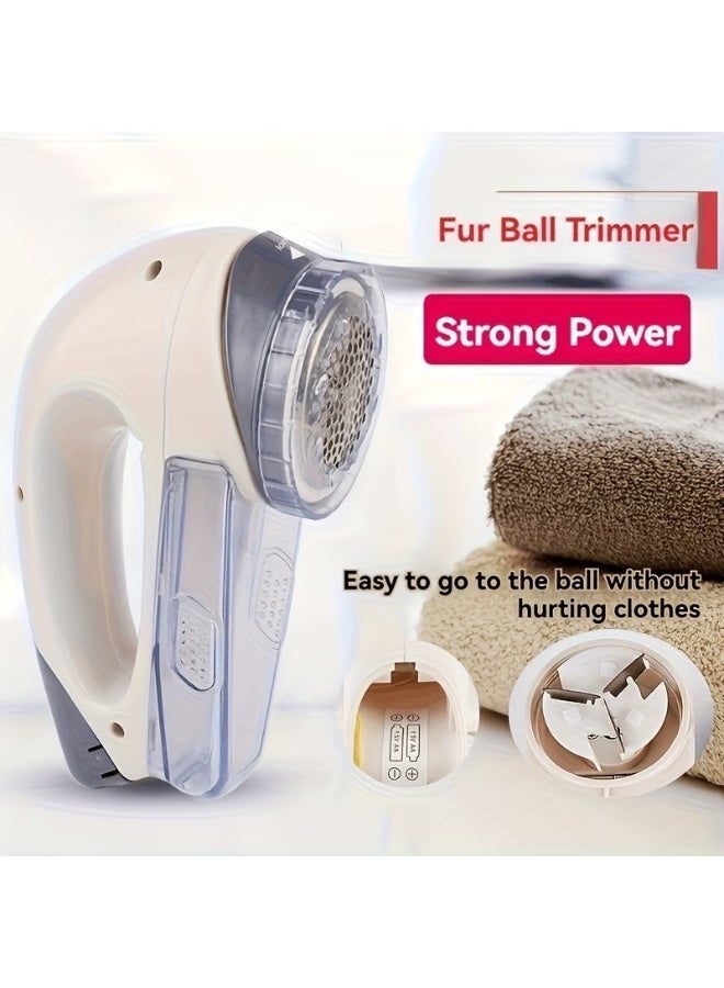 Goolsky 1pc Fabric Shaver, Electric Lint Remover Battery Operated Sweater Razor Extra Large Capacity Powered Fuzz Ball Eraser Pilling Eliminator Portable for Clothes Bedding Furniture Carpet Sofa Cleaning Supplies Gadgets - No Battery Included - Image 2