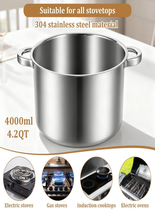 Zyghjort 4-Piece Double Boiler, Chocolate Melting Pot Set Include 2500ml/2.3QT Mixing Bowl and 4000ml/3.63qt Stainless Steel Pot, Silicone Spatula, Stainless Steel Stirring Spoon, Induction Safe - Image 3