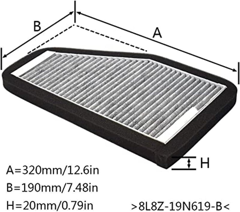QASULER Activated Carbon Cabin Air Filter - Image 2