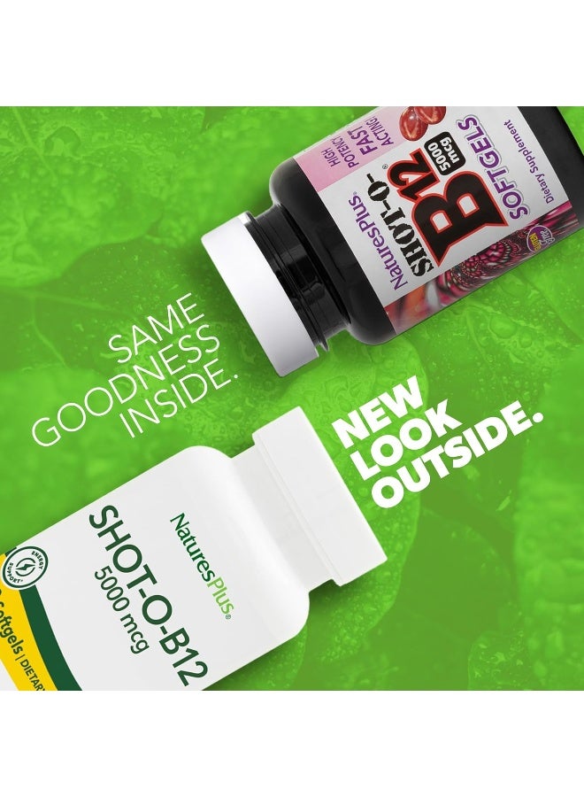 NaturesPlus B12 Softgels 5000 mcg for Energy Support - Image 2