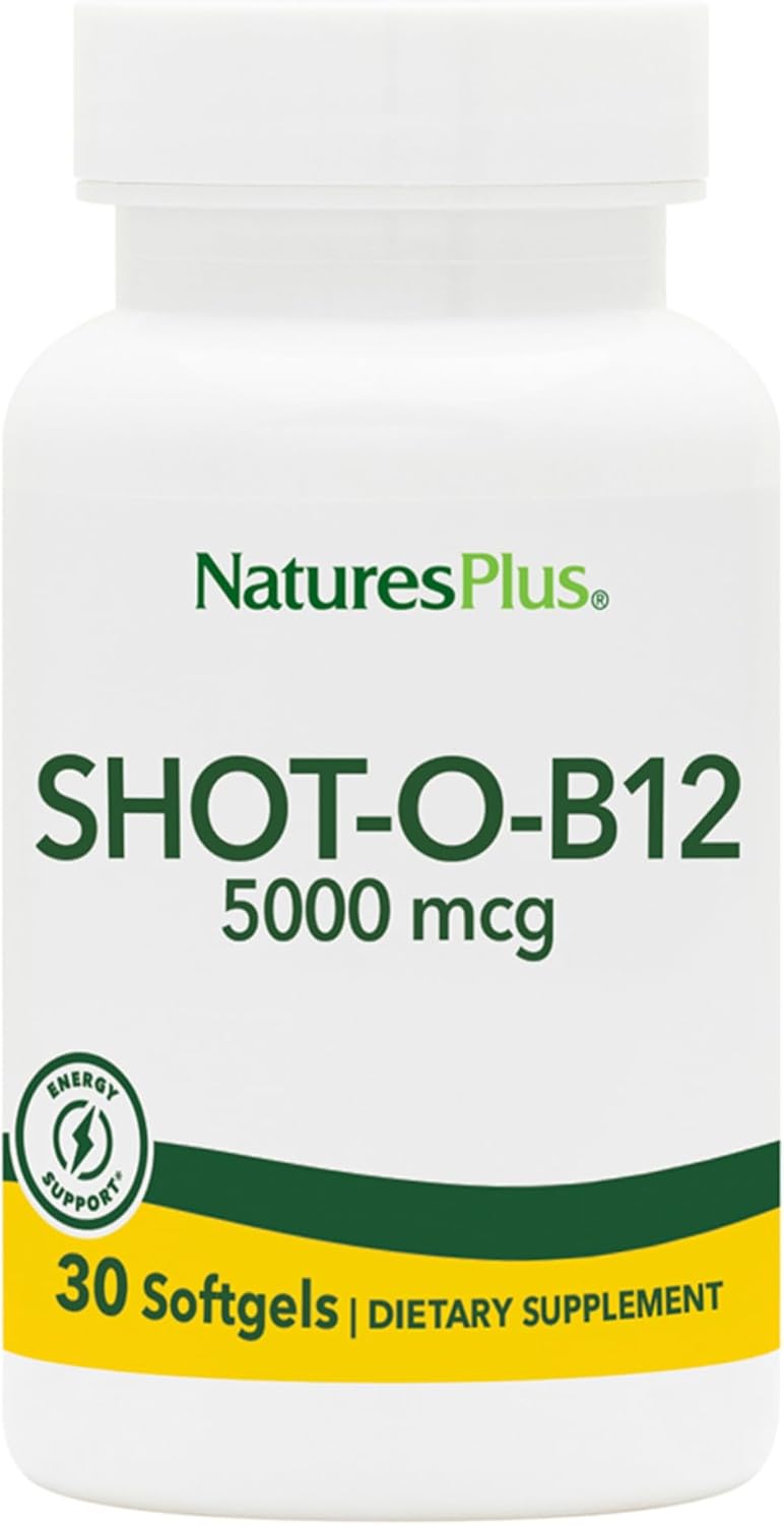NaturesPlus B12 Softgels 5000 mcg for Energy Support - Image 1