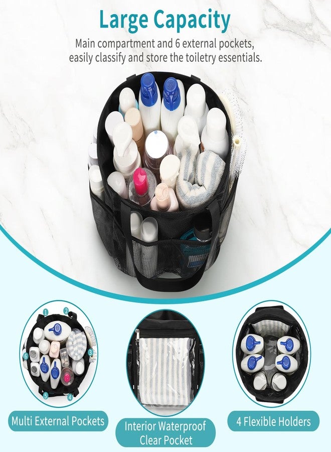 onemoky Mesh Shower Caddy Portable for College Dorm Room Essentials, Hanging Shower Caddy with Waterproof Phone Pouch, Large Capacity Shower Bag Basket Tote for Gym, Camping, Swimming, Beach, Travel, Bathroom - Image 2
