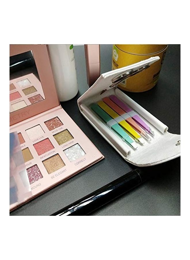 4-Piece Eyebrow Tweezer With Scissors Set Multicolour - Image 5