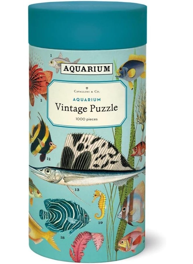 Cavallini & Co. Cavallini Vintage Jigsaw Puzzle Fish Aquarium 1000 Pieces - Image 2