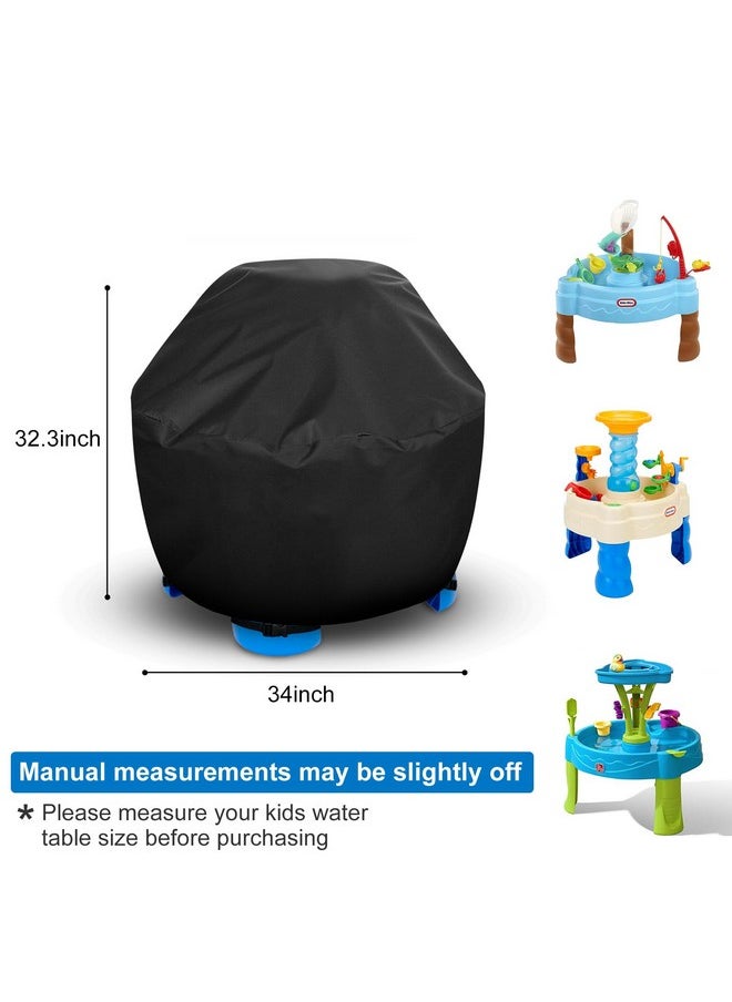 غطاء طاولة المياه للأطفال - غطاء خارجي للأطفال مناسب لطاولة المياه من Step2 Showers Splash Tower، غطاء طاولة المياه الرملية، غطاء دائري لطاولة المياه Little Tikes - غطاء فقط  - Image 2