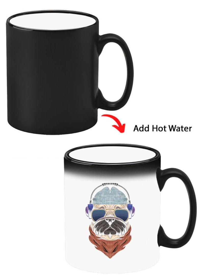 Theodor Color Changing Heat Sensitive Ceramic Mug, Image Revealed When HOT Liquid is Added! swag bull dog - Image 1