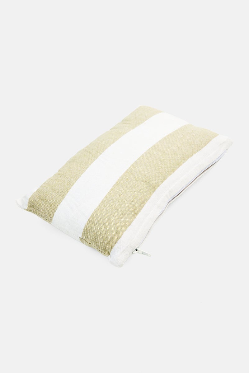 Muy Mucho Striped Cushion 20 x 30 cm, Olive  - Image 2