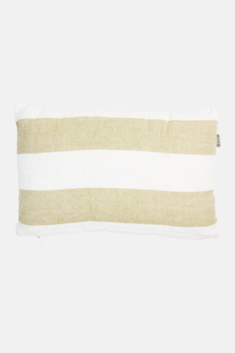 Muy Mucho Striped Cushion 20 x 30 cm, Olive  - Image 1