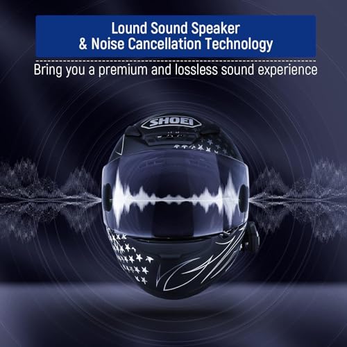 LEXIN B4FM Motorcycle Bluetooth Headset, 10 Riders Helmet Bluetooth Intercom, Universal IP67 Communication Systems with Music Sharing, Noise Cancellation, FM Radio, Fit for Snowmobile, 2 Pack - Image 3