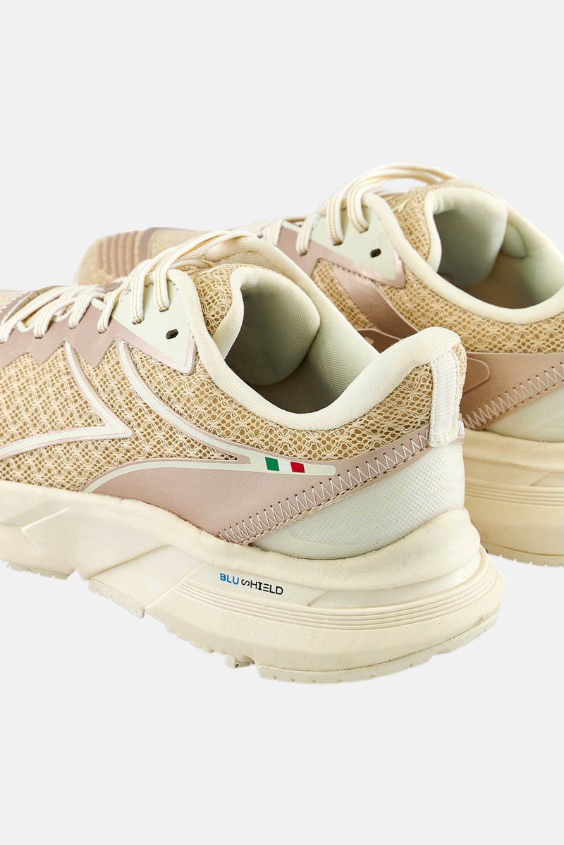 DIADORA أحذية رياضية نسائية ميثوس بلو شيلد فولو 2 مزودة بأربطة، بيج - Image 3