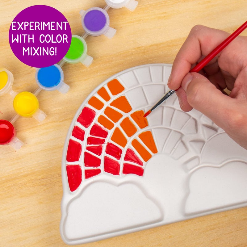 Creative Roots Paint Your Own Rainbow Stepping Stone Craft Kits for Kids, Ceramics to Paint, Ages 6+ - Image 4