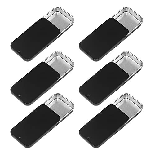 1st Choice Empty Slide Top Tin Containers for Lip Balm, Crafts, Storage Kit - .25oz, 6 Pack - Image 1