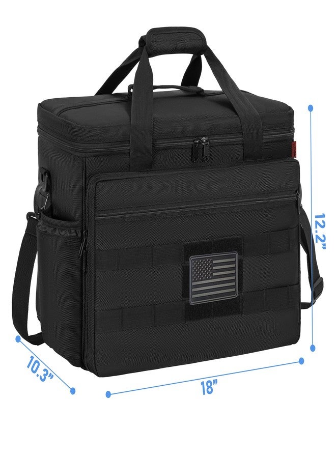 ITHWIU Patrol Bag Law Enforcement, Police Gear Bag Car Front Seat Organizer for Police with Laptop Layer and Cup Holders, MOLLE System, Fits Vehicle Passenger Seat Black - Image 2