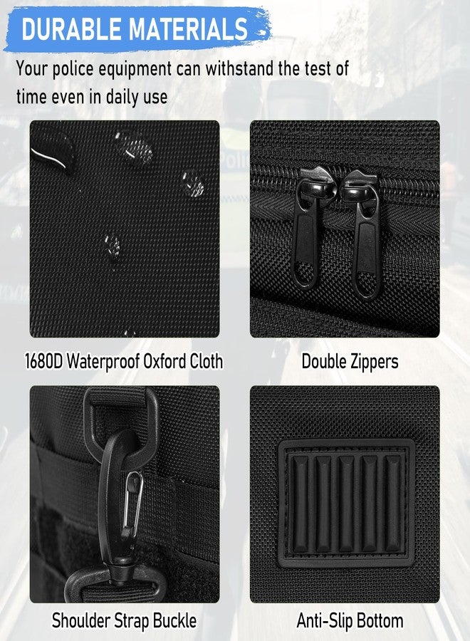 ITHWIU Patrol Bag Law Enforcement, Police Gear Bag Car Front Seat Organizer for Police with Laptop Layer and Cup Holders, MOLLE System, Fits Vehicle Passenger Seat Black - Image 5