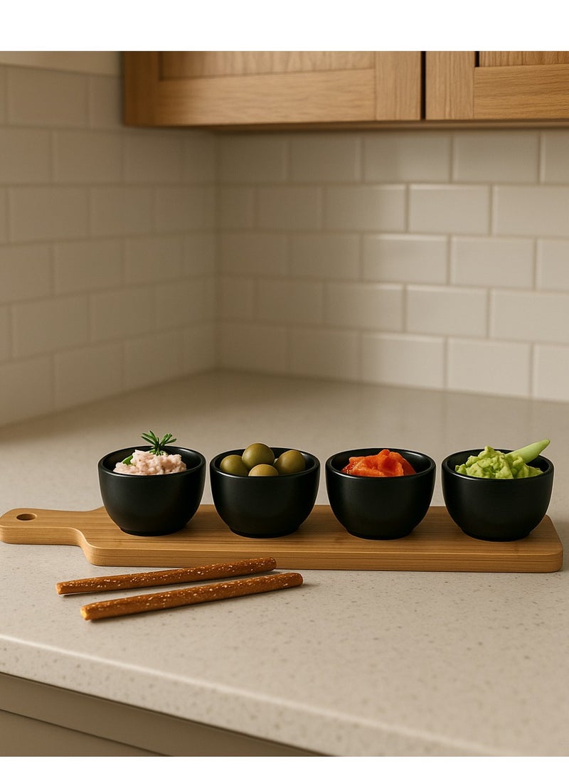 لوفت طقم مقبلات، ، L41.2XP8XH6CMS، أسود، بامبو-145763 - Image 1