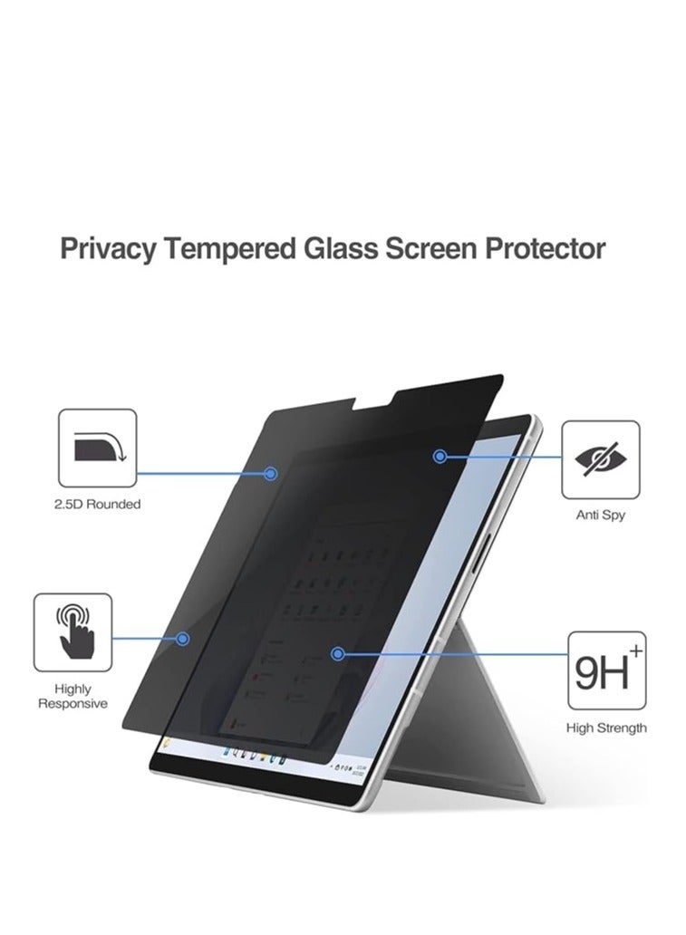 Compatible with Surface Pro 9 13-inch Privacy Screen Protector, Anti-Spyware Tempered Glass Ultra-Thin Tinted Screen Protector - Image 3