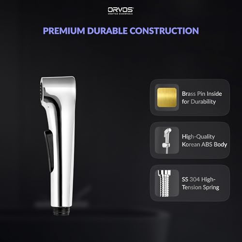 Orvos Health Faucet, Zenith, ABS Outer Body with Brass Pin, Gun Only, Jet Spray for High End Luxury Toilets - Image 4