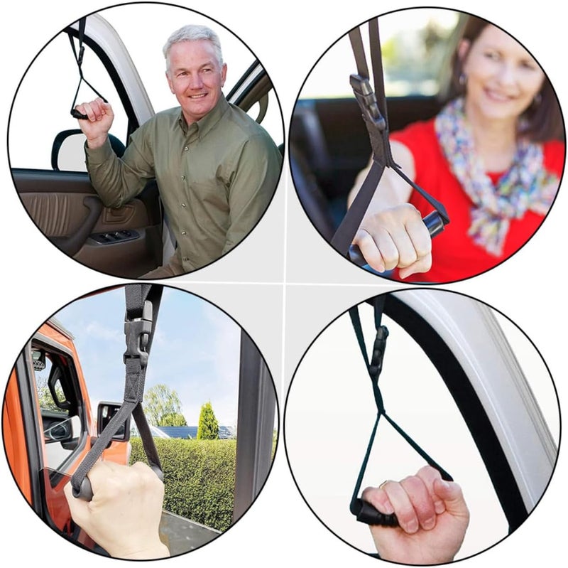 2 Pcs Non-Slip Car Safety Support Handles for Elderly and Disabled, Vehicle Auxiliary Grip Handles for Standing Aid and Easy Entry - Image 3
