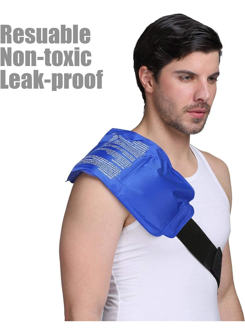 Reusable Hot & Cold Soft & Flexible Gel Ice Pack for Pain Relief-Blue - Image 2