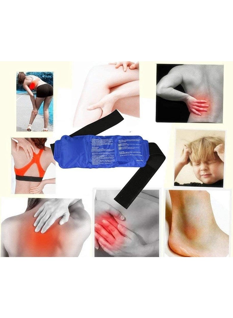 Reusable Hot & Cold Soft & Flexible Gel Ice Pack for Pain Relief-Blue - Image 5