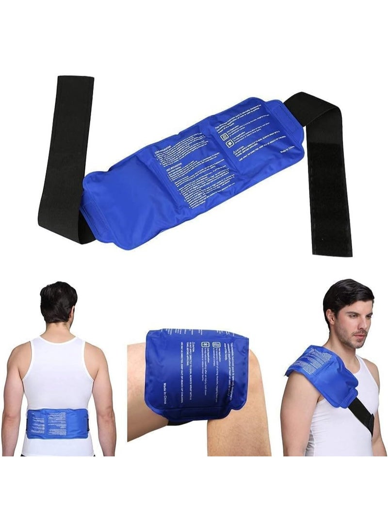 Reusable Hot & Cold Soft & Flexible Gel Ice Pack for Pain Relief-Blue - Image 1
