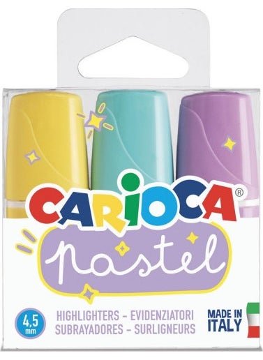 carioca Pastel Color Mini Marker Pen 3 Pcs  - Image 1