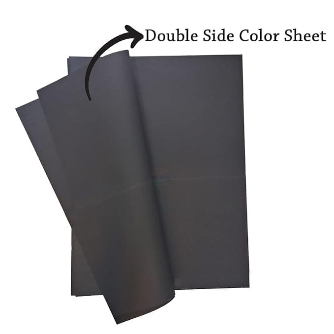 SEJASCOLLECTIONS | Pack of 10 | Black, Bright, A1, BIG / FULL Size, Chart / Pastel Sheets, Used in art and craft, collage, projects, posters etc. Plain / Unrulled, Size: 70x56 centimeters, 200 GSM thickness. - Image 3