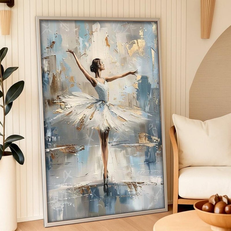 ماركتنا لوحة قماشية بتصميم فتاة مع برواز مجوف مقاس (120x80) قطعة واحدة - Image 3