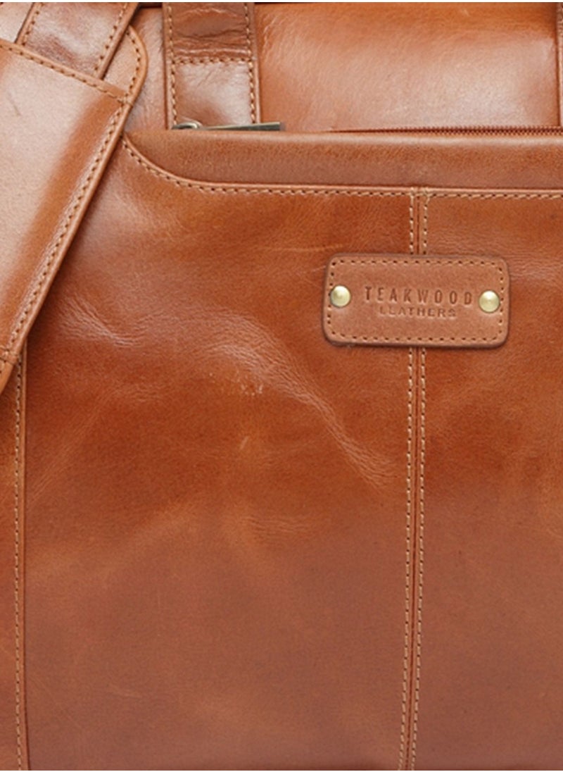 TEAKWOOD - Genuine Leather Business Laptop Messenger Bag - Image 1