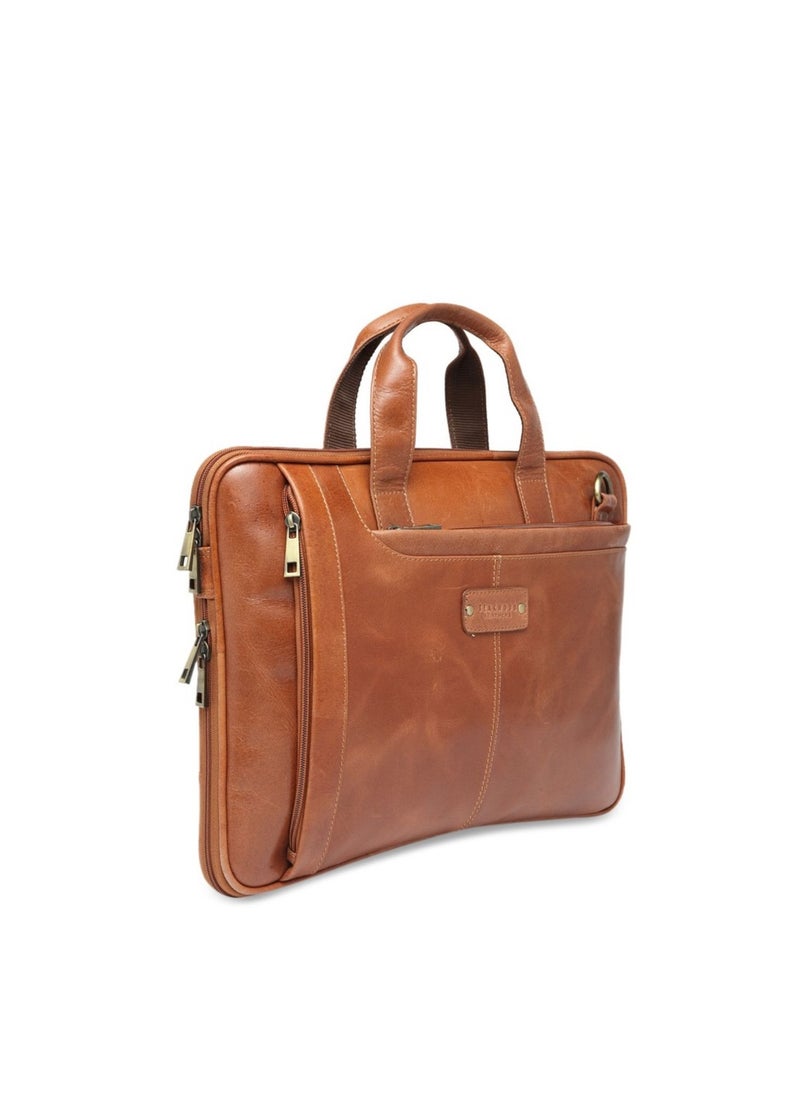 TEAKWOOD - Genuine Leather Business Laptop Messenger Bag - Image 1