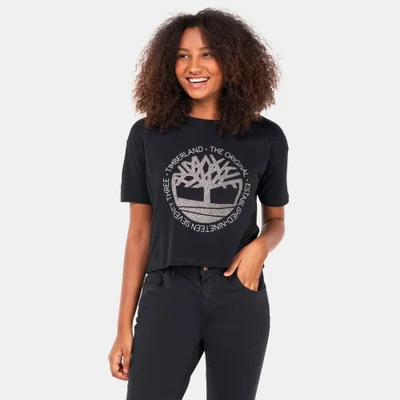 Timberland Women's Cropped Logo T-Shirt