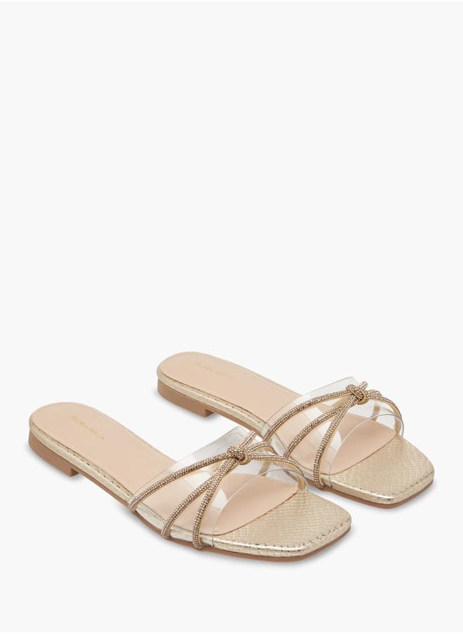 Flora Bella By Shoexpress Women Embellished Slip-On Sandals  - Image 1