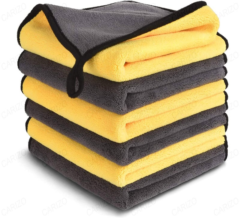 CARIZO 800GSM Professional Premium Microfiber Towels Car Drying Towels, Softer and More Absorbent, Lint-Free, for Household Cleaning and Car Washing (Pack of 2) - Image 1